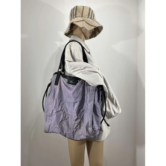 Burberry Iridescent Leather Trim Tote Bag - Picture 12 of 14